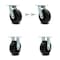Service Caster 6 Inch Polyolefin Caster Set with Roller Bearings 2 Swivel Lock 2 Rigid SCC SCC-30CS620-POR-BSL-2-R-2 - alternate 1